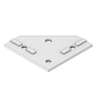 41-190-1 MODULAR SOLUTIONS ALUMINUM CONNECTING PLATE<br>90MM X 90MM CORNER CASTER W/HARDWARE